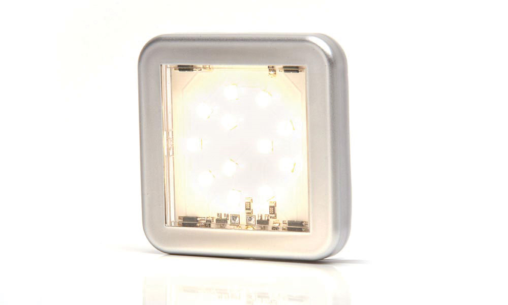 WAS SQUARE POSITION LAMP 12 LEDS WHITE 12-24V